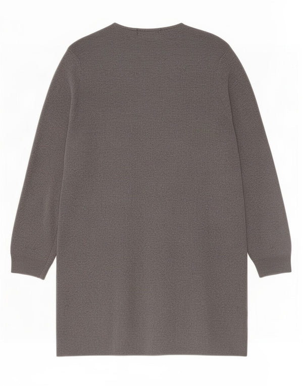 Marks & Spencer Damski sweter rozpinany o długim kroju, UK 12, średni szary