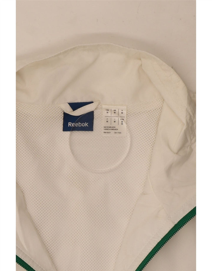 Damska kurtka dresowa Reebok UK 14, średni biały poliester