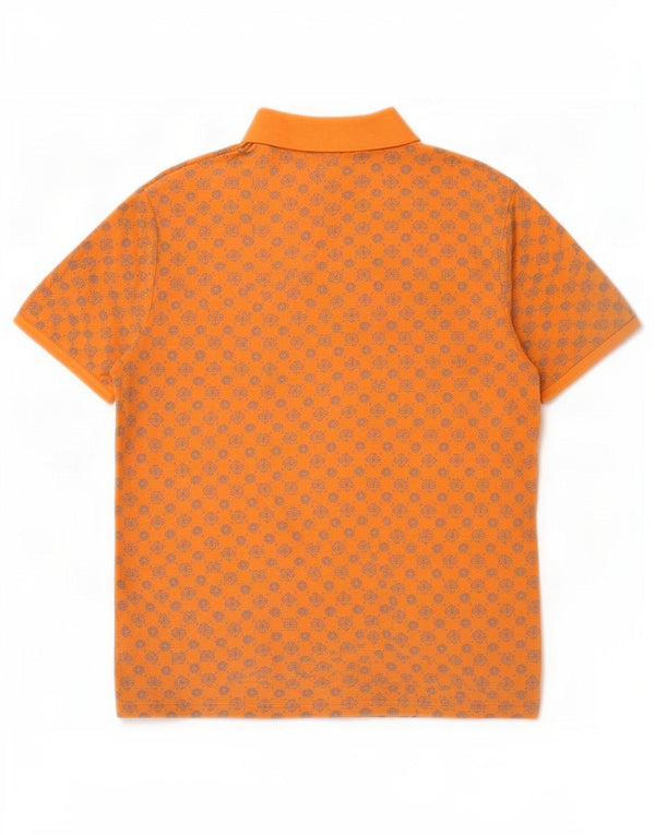 U.S. Polo Assn. Mens Shirt Large Orange Floral Cotton
