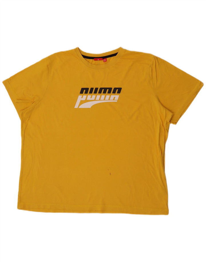 Męska koszulka z grafiką Puma Top 2XL w kolorze żółtym
