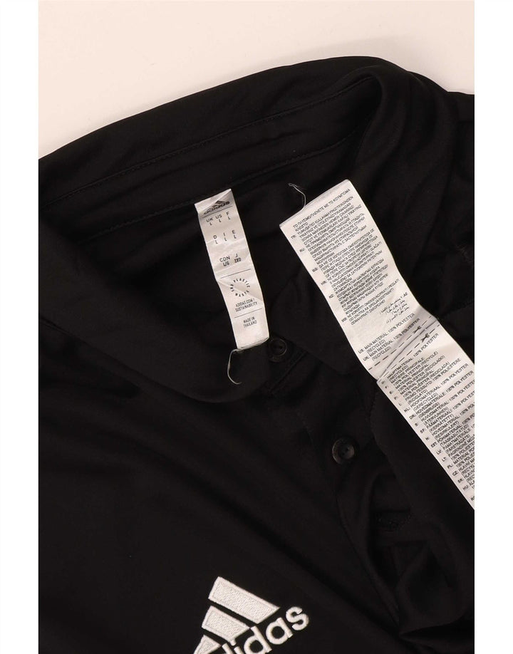 Męska koszulka polo Adidas Aeroready, duża, czarna, z poliestru