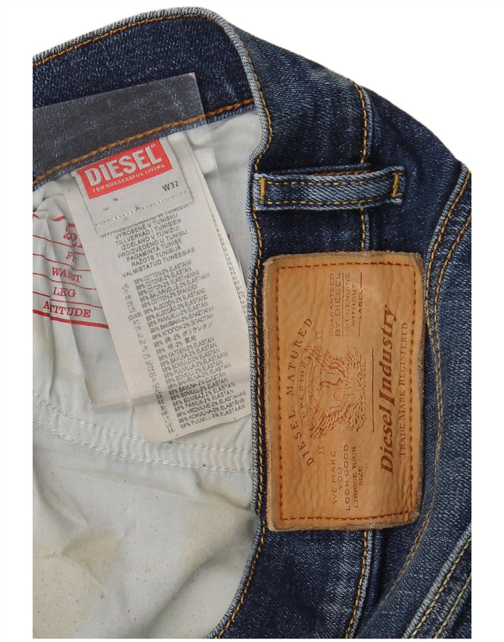 DIESEL Męskie proste dżinsy W32 L33 Niebieskie bawełniane