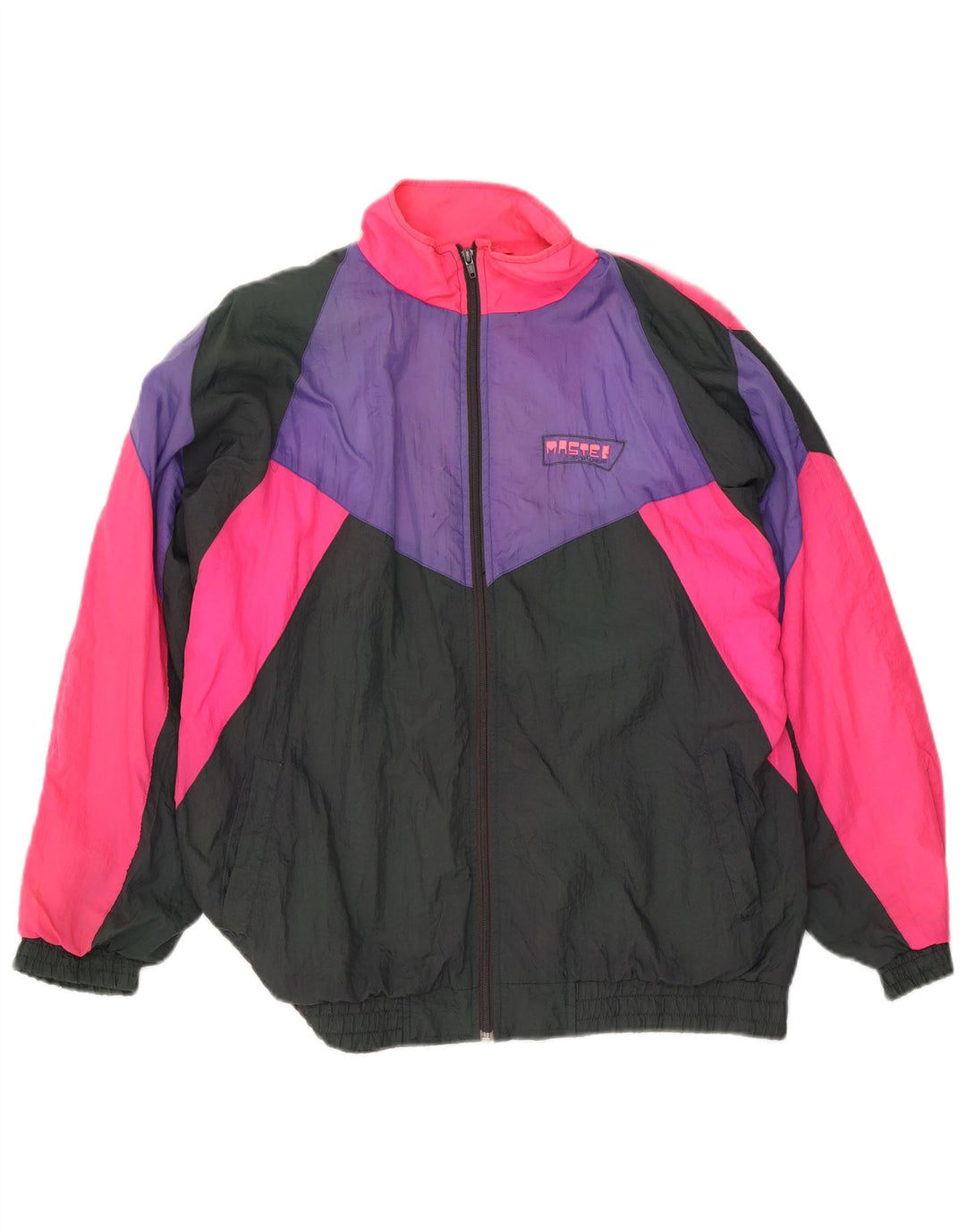 Męska kurtka dresowa Master, średnia, wielobarwna, z blokami kolorów, poliamid
