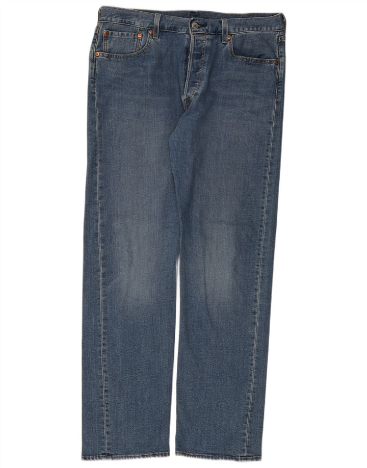 Męskie jeansy Levi's 501 Straight W33 L32 Niebieskie bawełniane