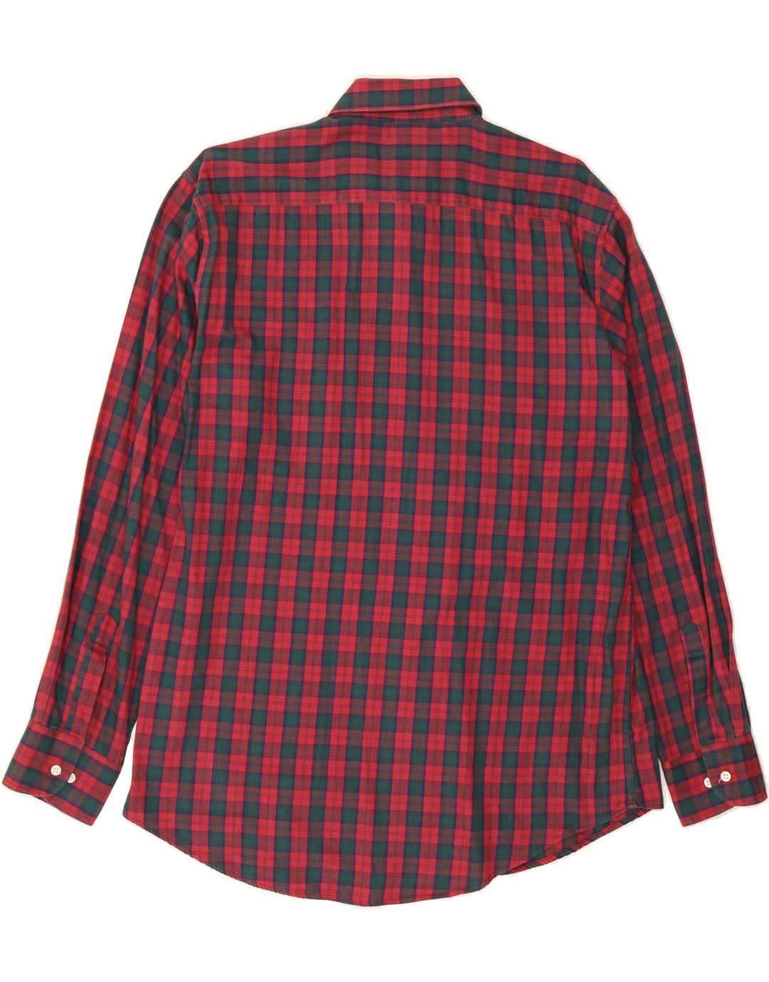 BALL ON Mens Flannel Shirt Size 42 Large Red Check Cotton Vintage Ball On and Second-Hand Ball On from Messina Hembry 