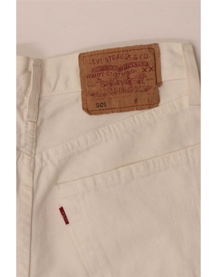 Damskie spodenki jeansowe Levi's 501 W27 Small White