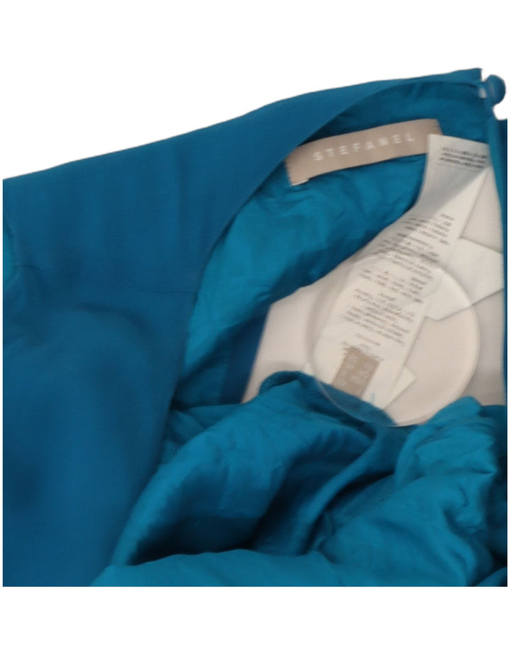 Damska sukienka o linii A Stefanel, oversize, z odsłoniętymi ramionami, US 8, średni niebieski