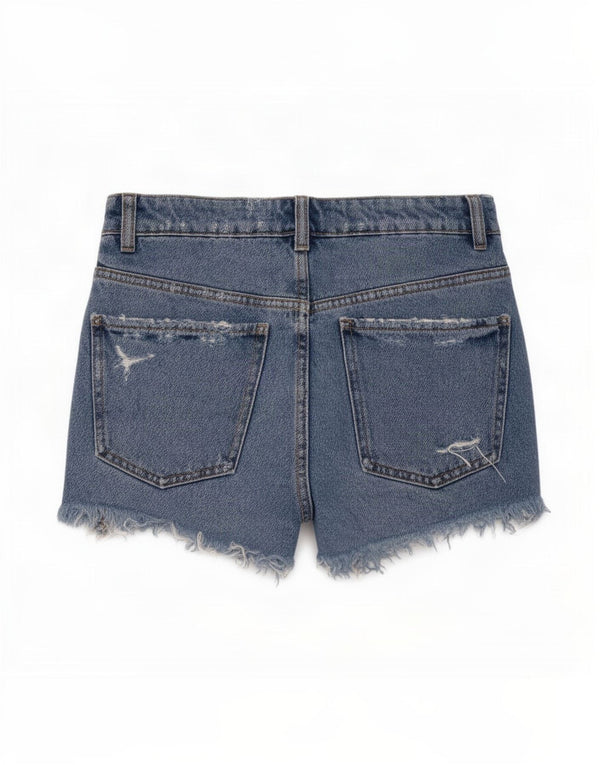 Damskie spodenki jeansowe Zara w trudnej sytuacji EU 34 2XS W24, niebieska bawełna