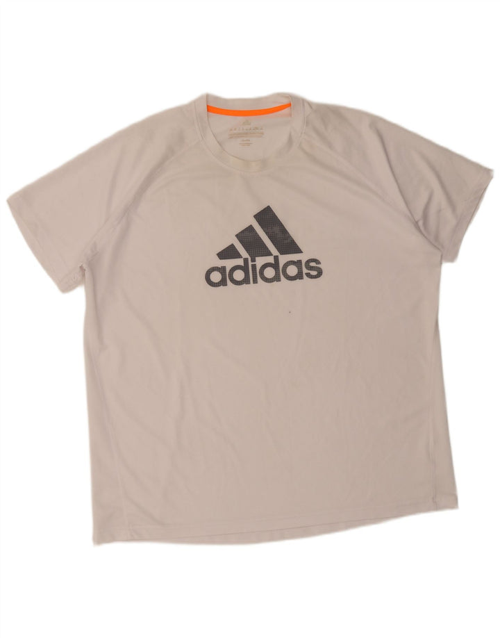 Męska koszulka graficzna Adidas Top 2XL w kolorze białym
