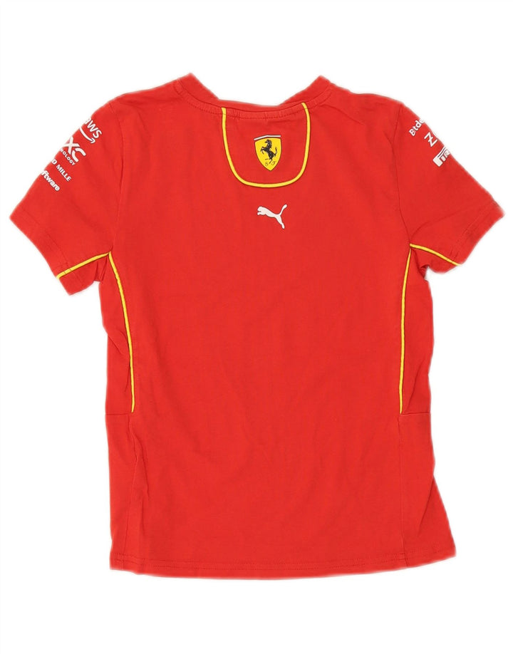 Chłopięca koszulka z grafiką Puma Ferrari z grafiką, 7-8 lat, czerwona