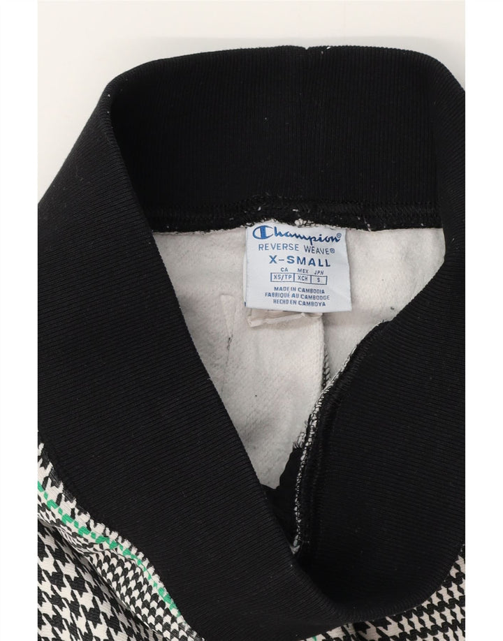 Damskie spodnie dresowe CHAMPION Joggers UK 4 XS Czarne pepitkę