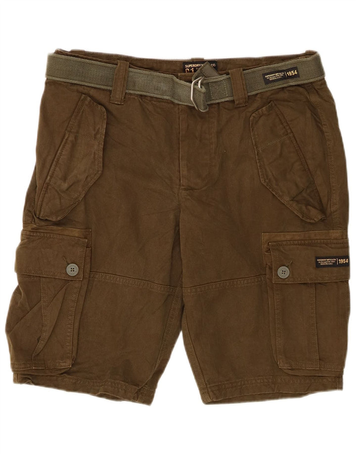 Męskie spodenki cargo Superdry W32, średnia bawełna khaki