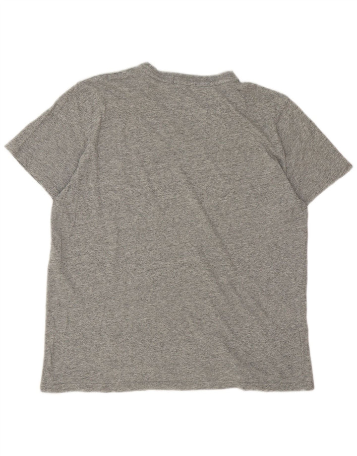 T-shirt męski Fred Perry, duży, szary, z bawełny w plamki
