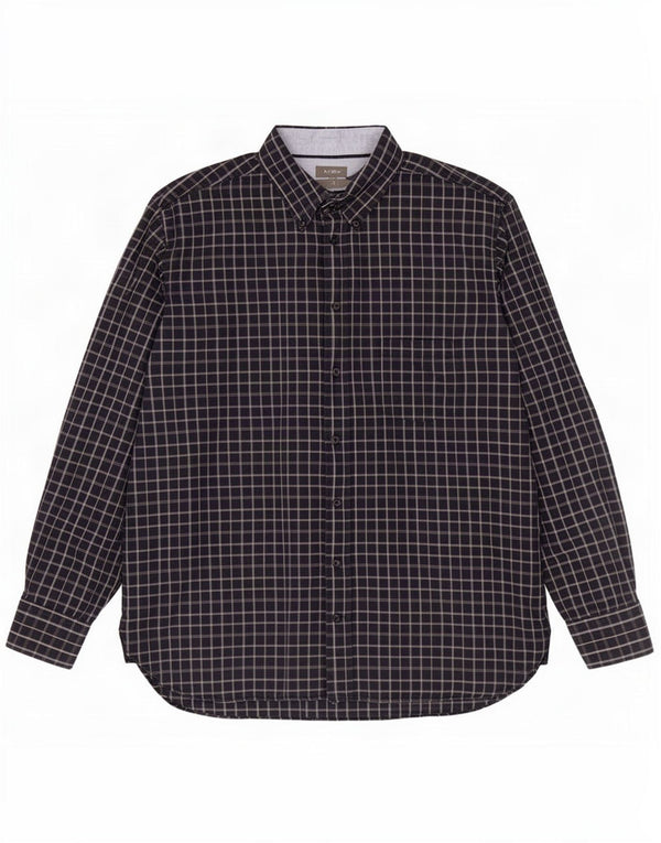 Koszula męska J. Crew 2XL, bawełniana, granatowa kratka