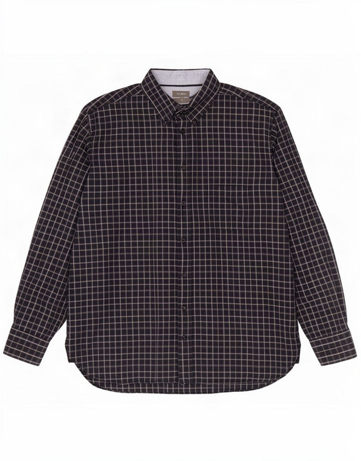Koszula męska J. Crew 2XL, bawełniana, granatowa kratka