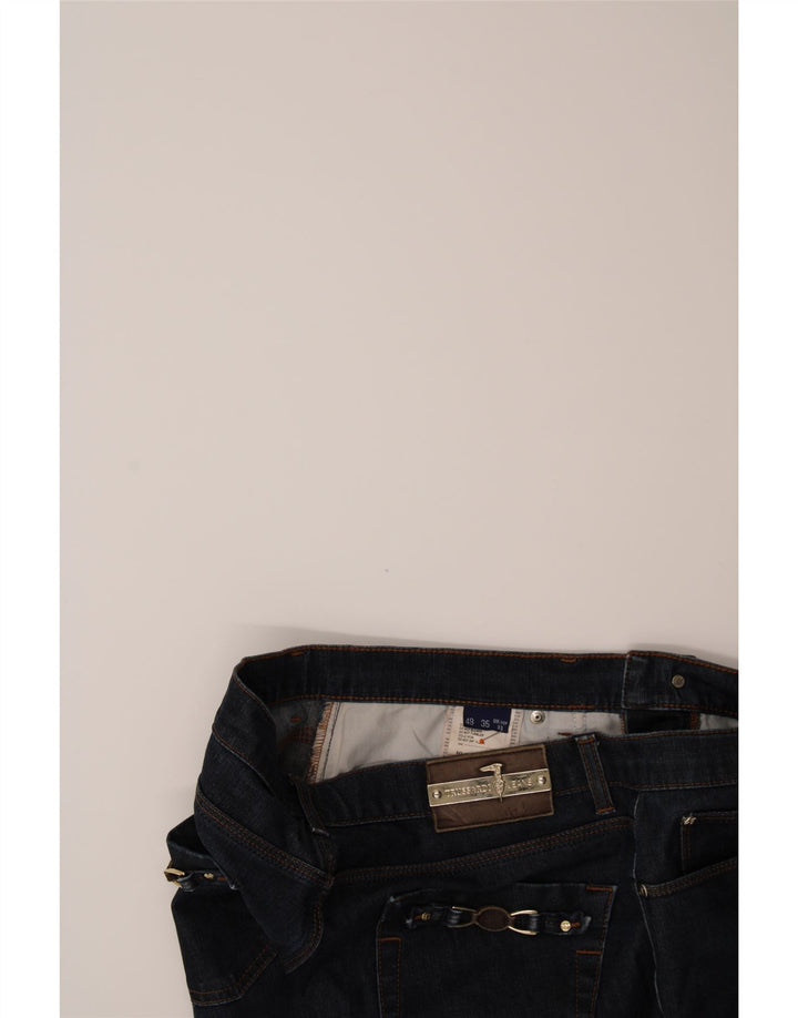 TRUSSARDI Womens Straight Jeans W33 L28 Navy Blue Cotton Vintage Trussardi and Second-Hand Trussardi from Messina Hembry 
