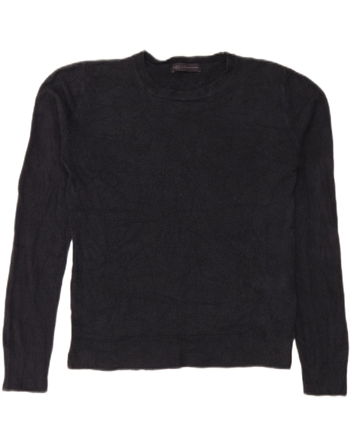 Sweter damski Marks & Spencer z okrągłym dekoltem, UK 12, średni granatowy