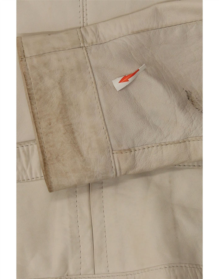 Kor@Kor Damska kurtka skórzana IT 48 XL Skóra w kolorze złamanej bieli