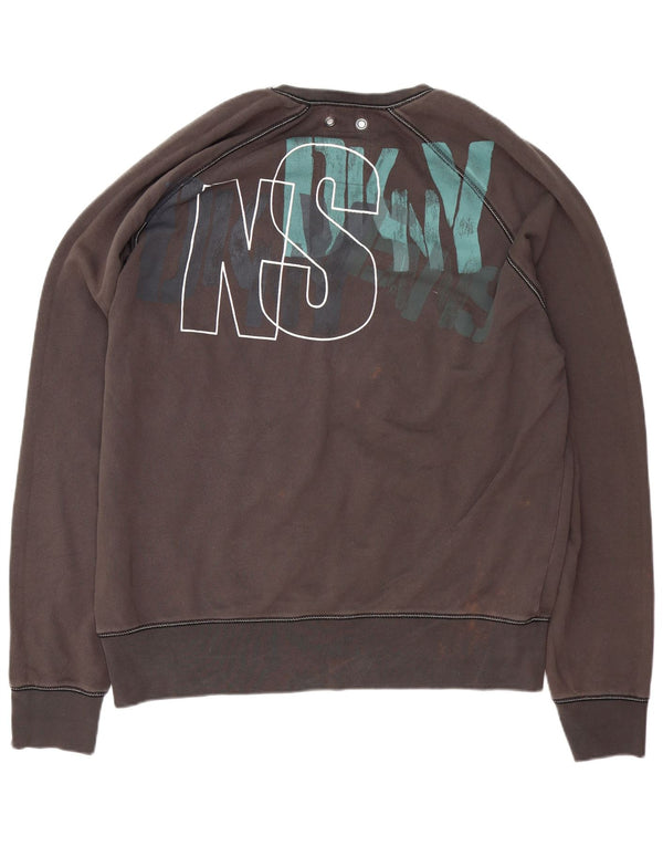 Męska bluza z grafiką Dkny XL, szara bawełna