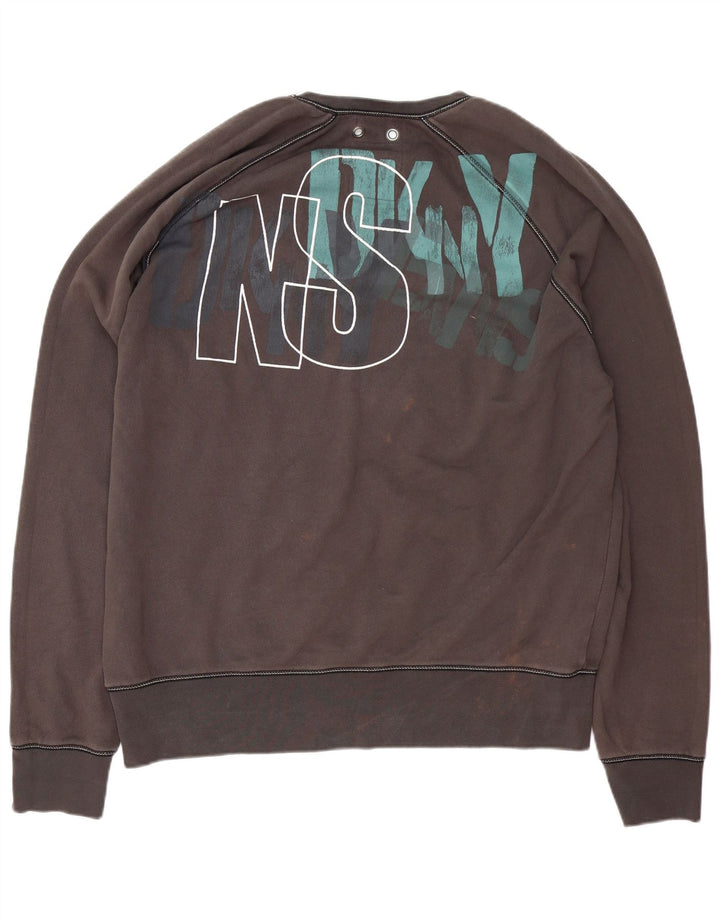 Męska bluza z grafiką Dkny XL, szara bawełna