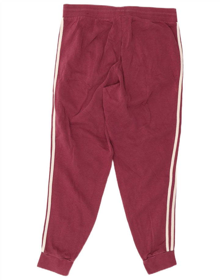 Męskie spodnie dresowe ADIDAS Joggers, średnia bordowa bawełna