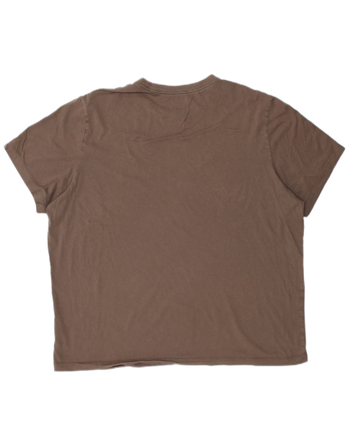 Męska koszulka T-shirt NIKE, 2XL, brązowa, bawełniana