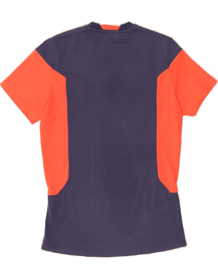 UMBRO Mens T-Shirt Top Medium Navy Blue Colourblock Vintage Umbro and Second-Hand Umbro from Messina Hembry 