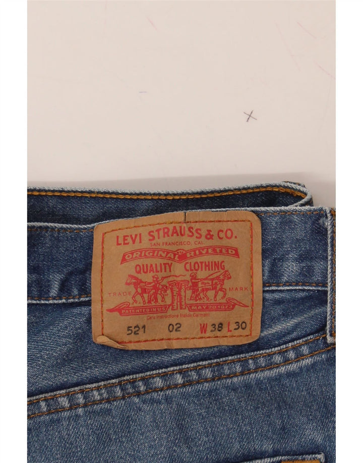 LEVI'S Mens 521 Straight Jeans W38 L30 Blue Vintage Levi's and Second-Hand Levi's from Messina Hembry 
