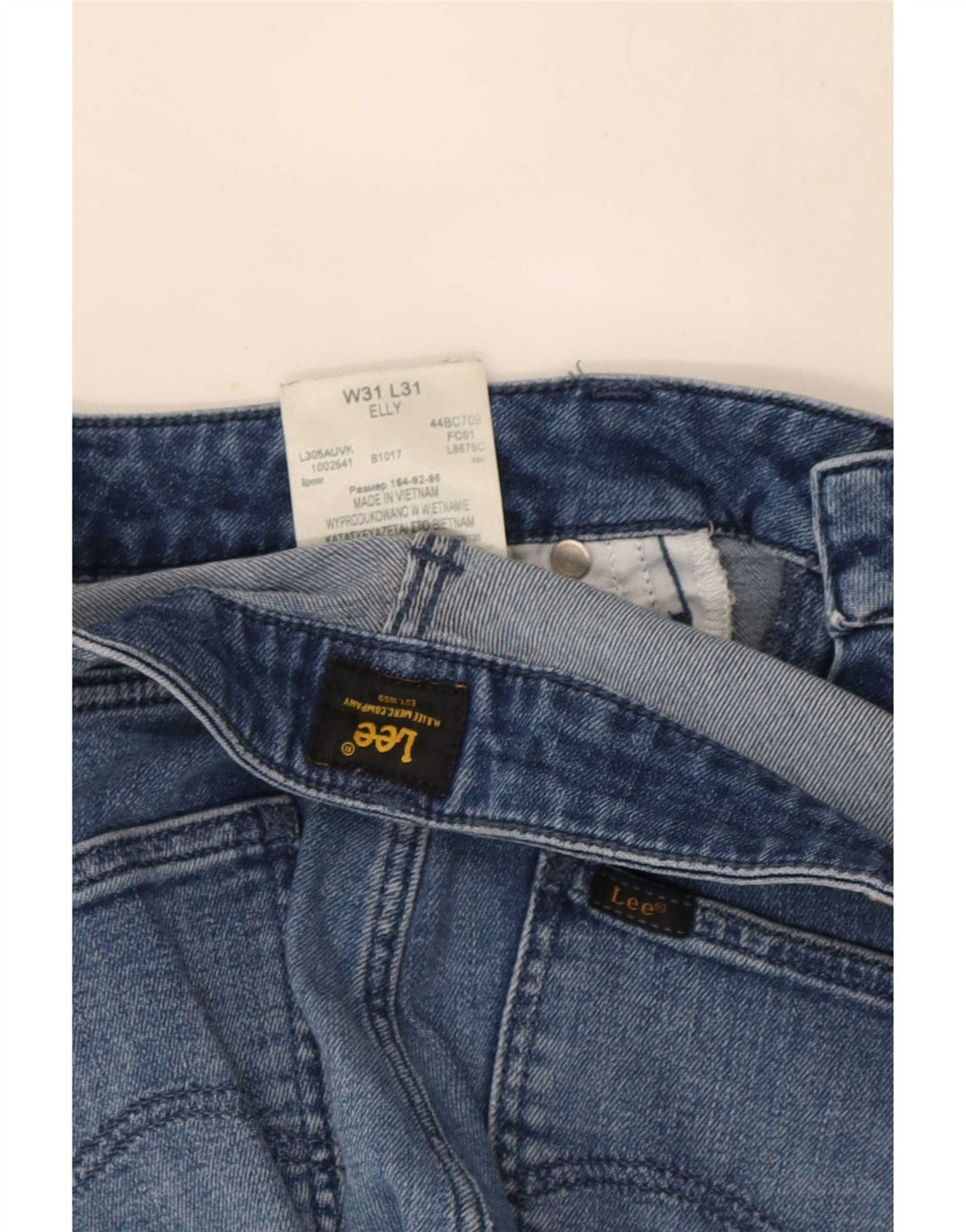 Damskie jeansy Lee Elly Slim W31 L31 Niebieskie bawełniane