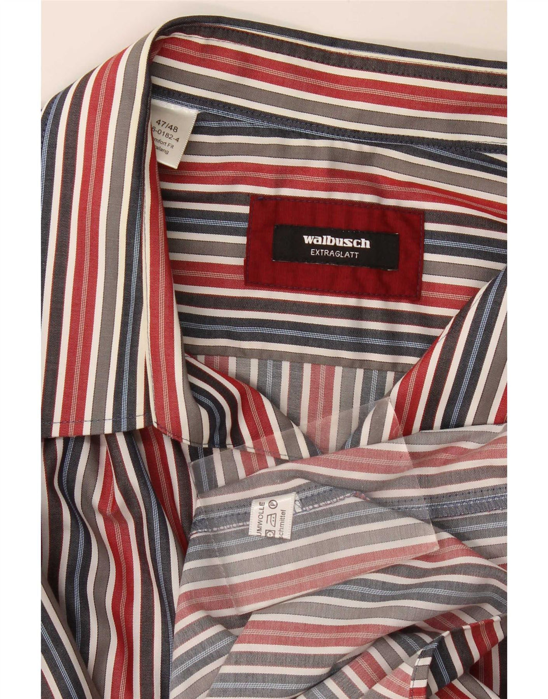 Koszula męska Walbusch, rozmiar 47/48, 2XL, wielobarwna, bawełniana w prążki