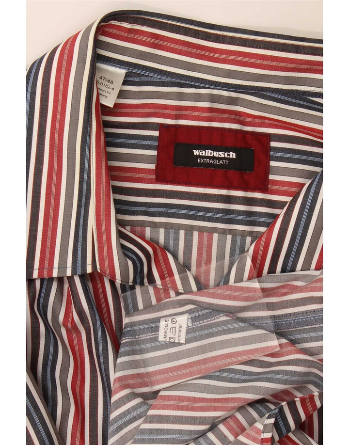 Koszula męska Walbusch, rozmiar 47/48, 2XL, wielobarwna, bawełniana w prążki