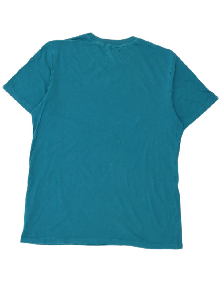 Damski T-shirt Superdry, duży, niebieski, bawełniany