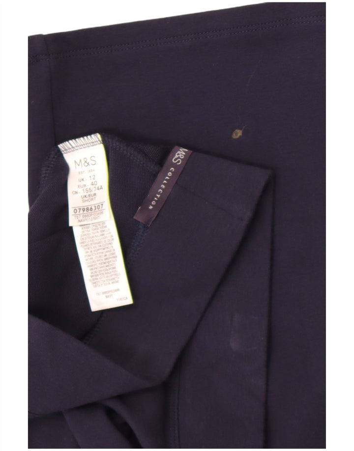 Damskie spodnie dresowe Marks & Spencer UK 12, średnie, granatowe, bawełniane