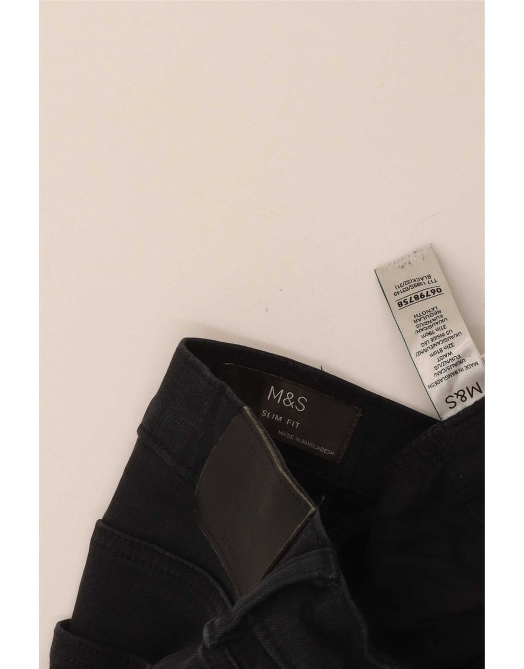 Marks & Spencer Damskie jeansy slim W32 L31 Czarne bawełniane