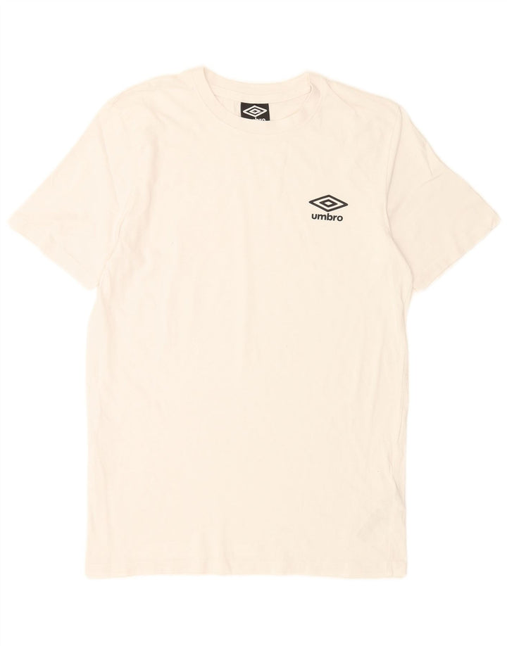 T-shirt męski Umbro, mały, biały, bawełniany