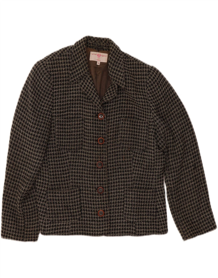 Damska marynarka Emanuel Ungaro zapinana na 5 guzików IT 50 XL w czarną pepitkę