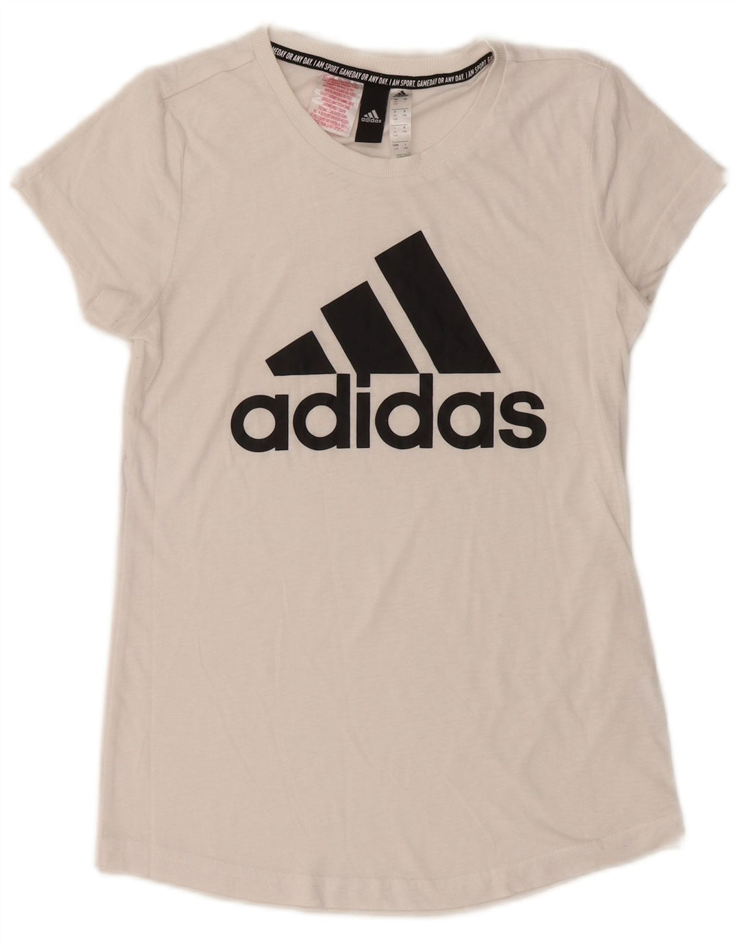 Chłopięcy T-shirt z grafiką ADIDAS, 13-14 lat, biały
