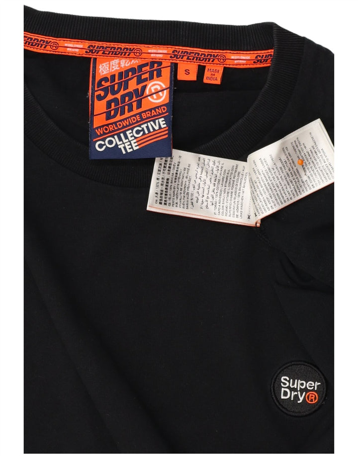 SUPERDRY Męski top z kamizelką, mały, czarny, bawełniany