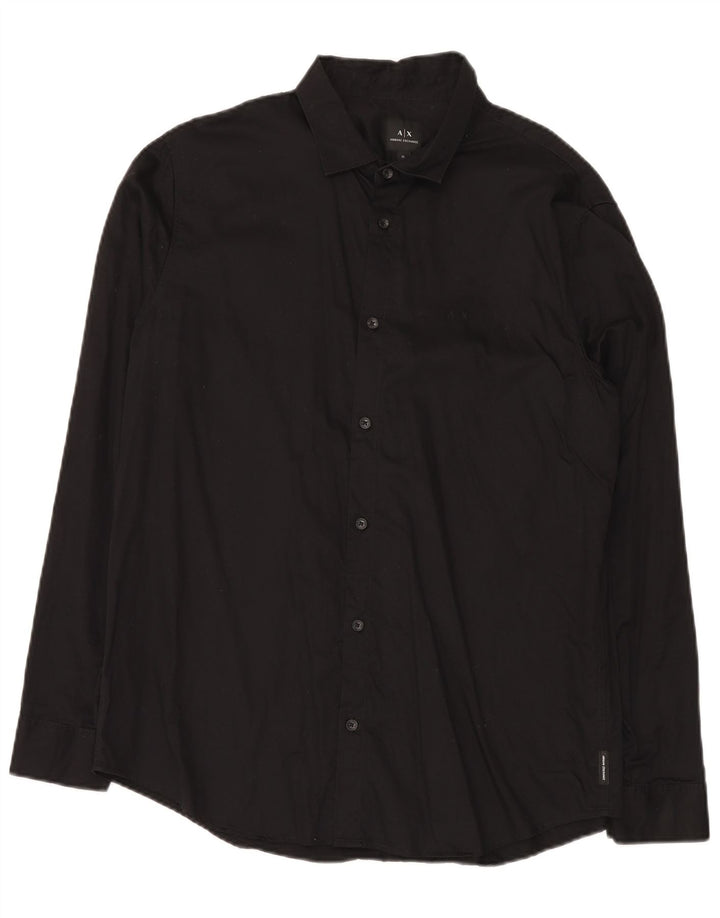 Koszula męska Armani Exchange XL, czarna, bawełniana