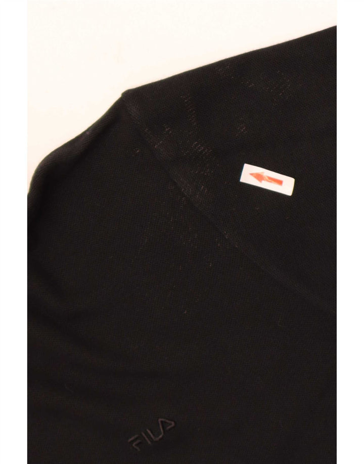 T-shirt męski Fila, duży, czarny, bawełniany