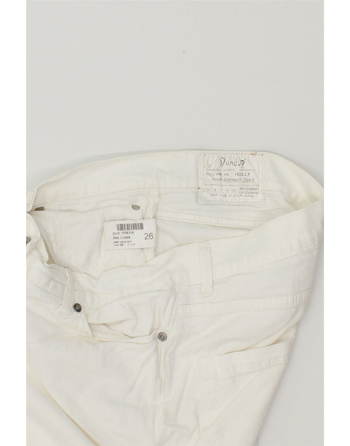 DONDUP Womens Denim Shorts W26 Small White Cotton Vintage Dondup and Second-Hand Dondup from Messina Hembry 