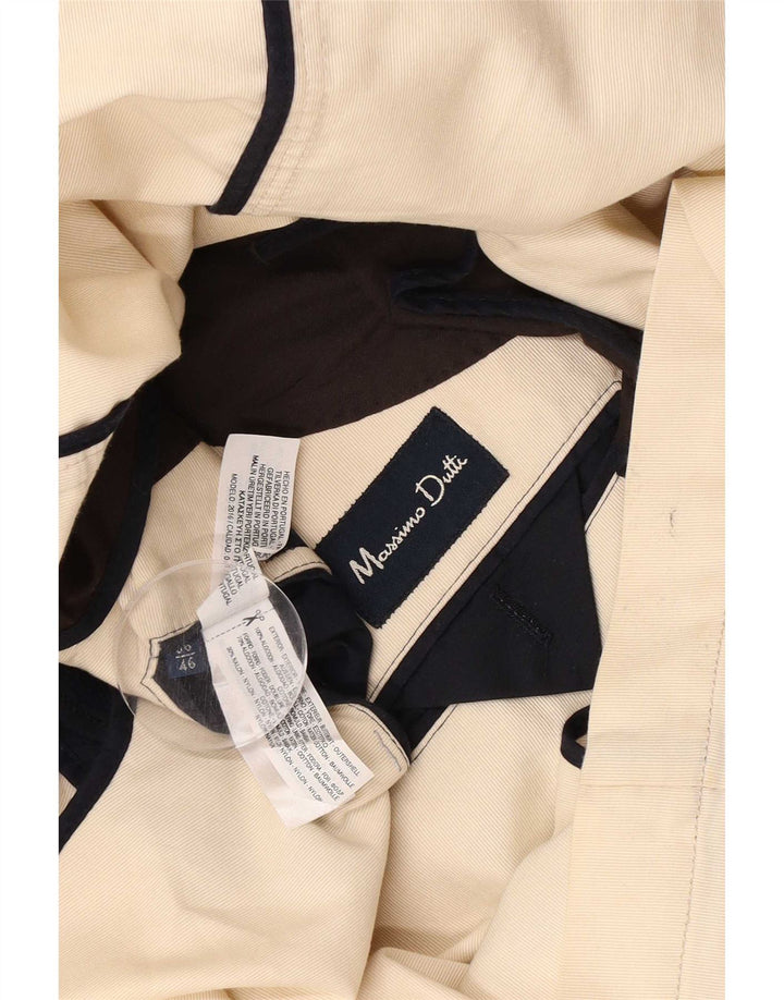 Męska marynarka zapinana na 2 guziki Massimo Dutti EU 56 XL, beżowa, bawełniana