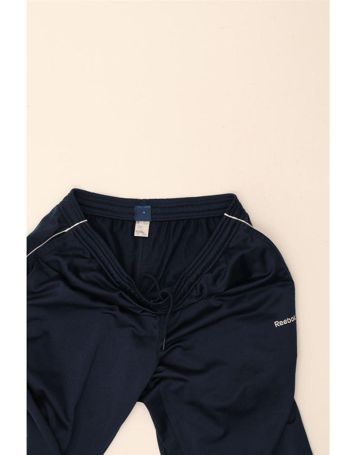 REEBOK Mens Tracksuit Trousers Small  Navy Blue Polyester Vintage Reebok and Second-Hand Reebok from Messina Hembry 