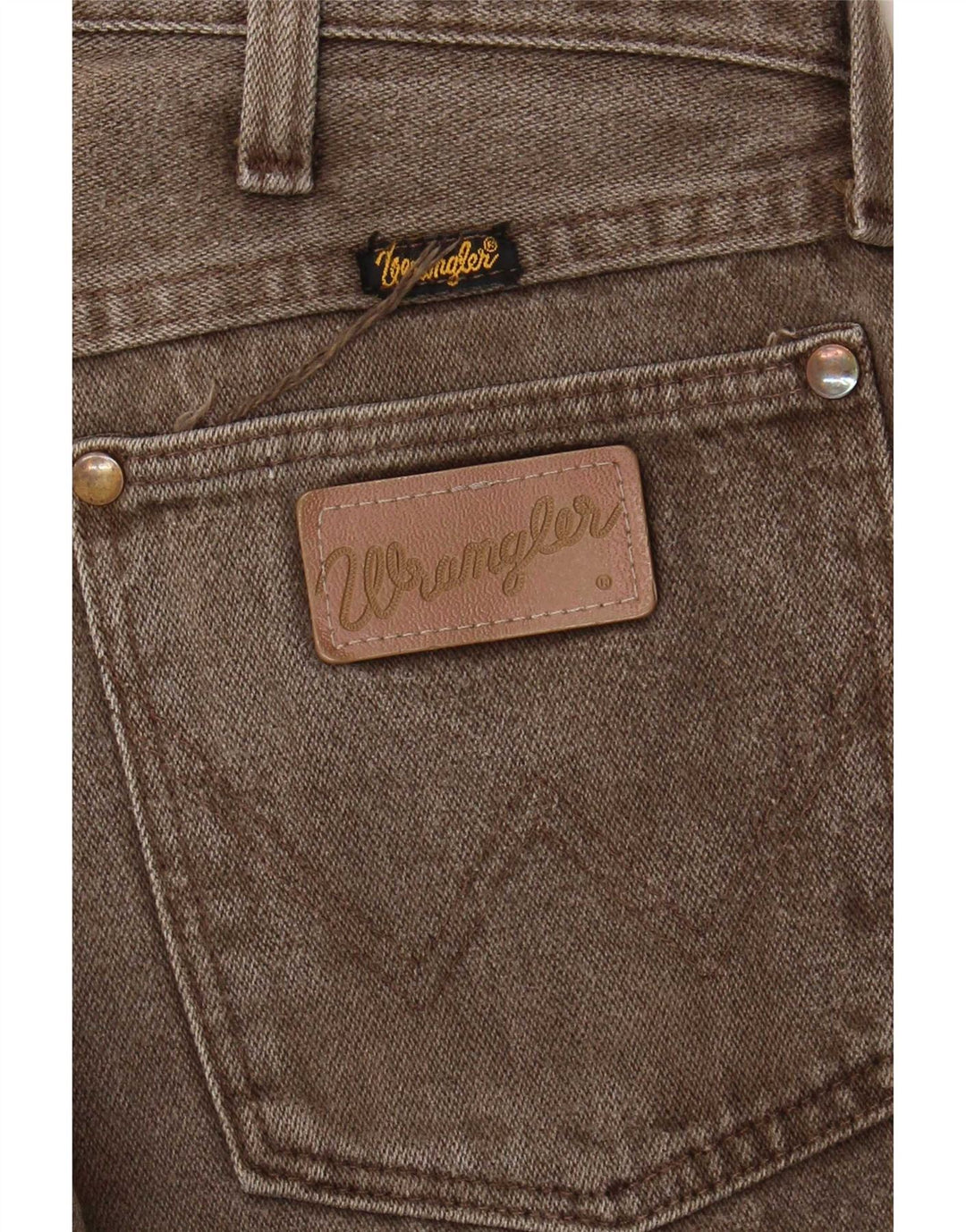 Męskie proste dżinsy Wrangler W32 L28 brązowe