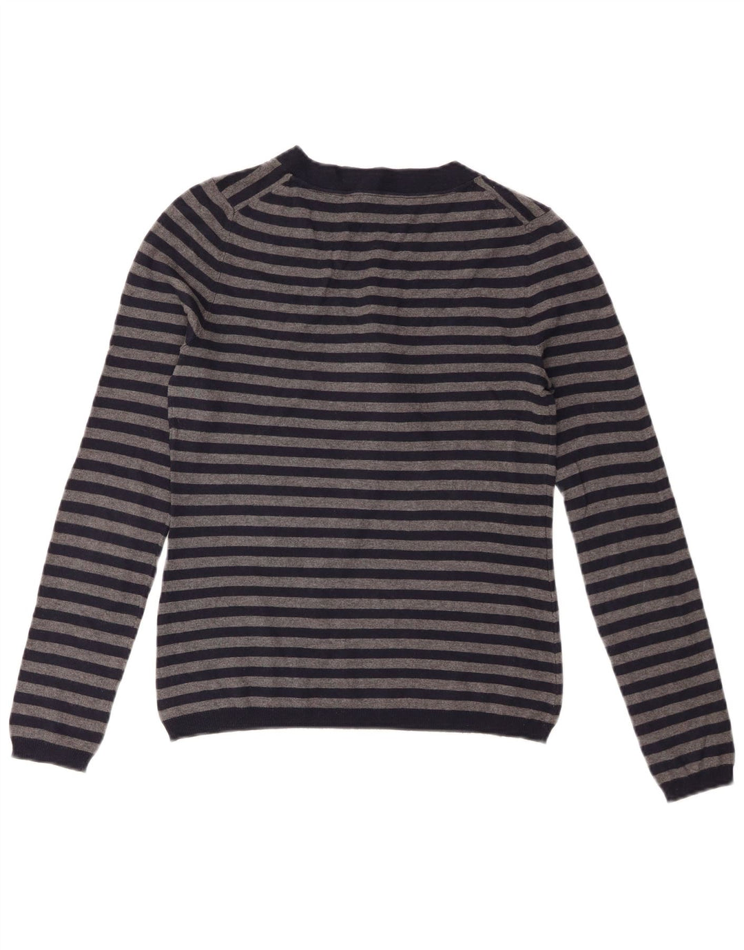Sweter damski Massimo Dutti z dekoltem w kształcie litery V, UK 8, w małe granatowe paski