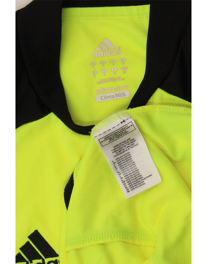 Adidas Męski T-shirt Clima 365 Top Mały Zielony Poliester z blokami kolorów