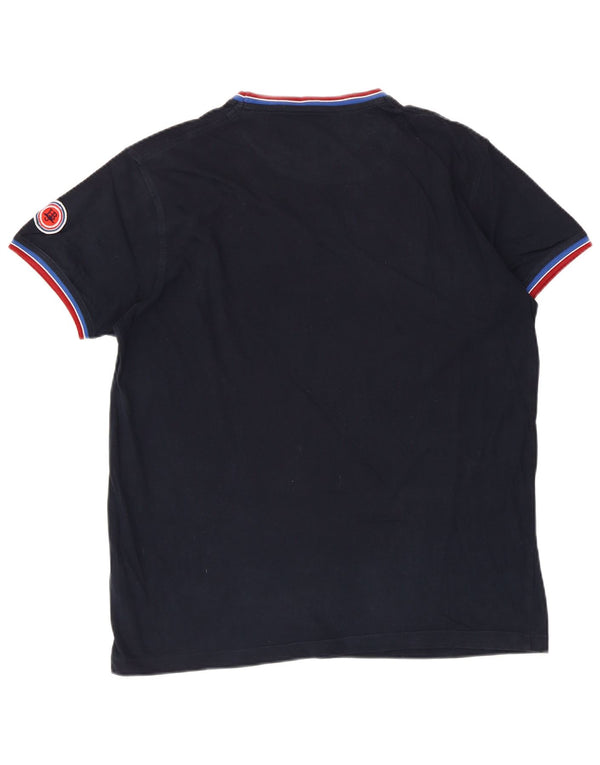 T-shirt męski Harmont & Blaine z grafiką, 2XL, granatowy, bawełniany