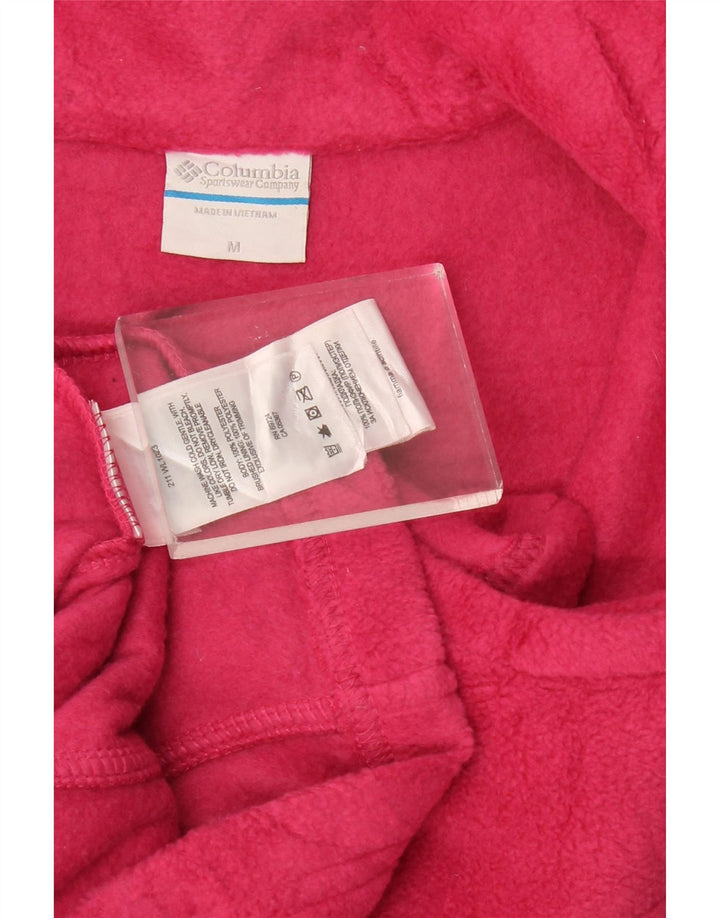 COLUMBIA Womens Fleece Gilet UK 14 Medium Pink Polyester