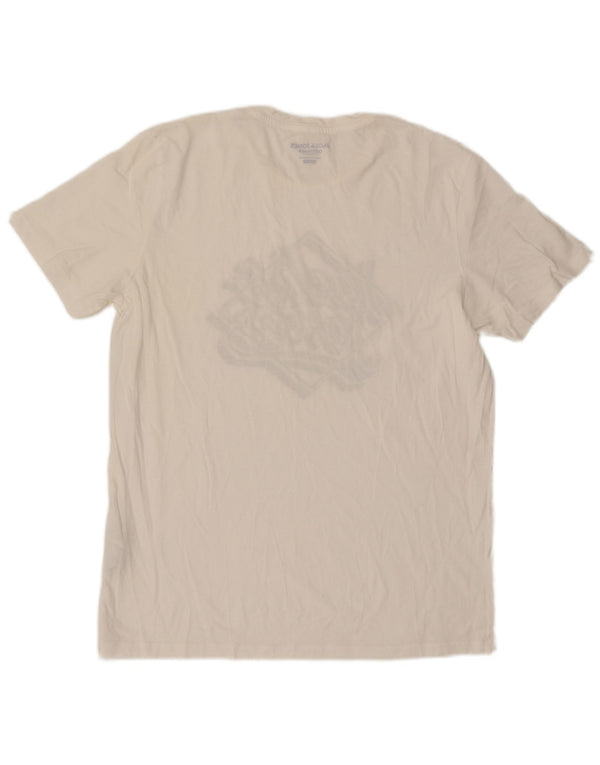 Męski T-shirt z grafiką Jack & Jones o regularnym kroju, XL, biała bawełna
