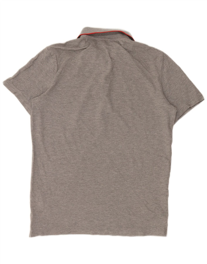 Męska koszulka polo JACK & JONES, duża, szara, bawełniana